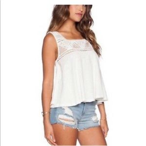 Free People Lace Sleeveless Blouse